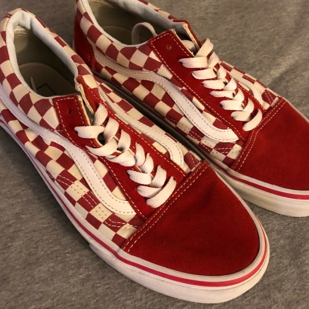 SOLD Red Checkered Vans